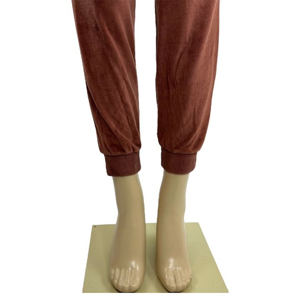 Young Fabulous & Broke Velour Joggers Size S Cherrywood Pockets Drawstring Pants - Picture 4 of 10
